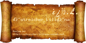 Östreicher Liliána névjegykártya